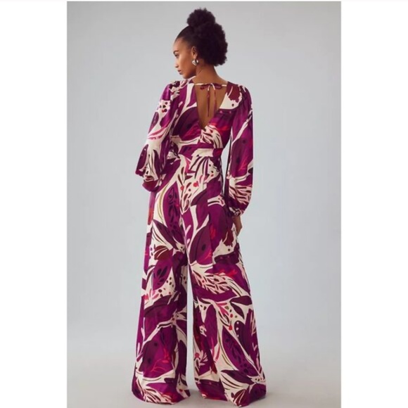 Anthropologie Hutch Deep V Wide Leg Jumpsuit - Picture 3 of 3